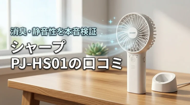 シャープのハンディファンPJ-HS01は高い？口コミで消臭効果や静音性をチェック